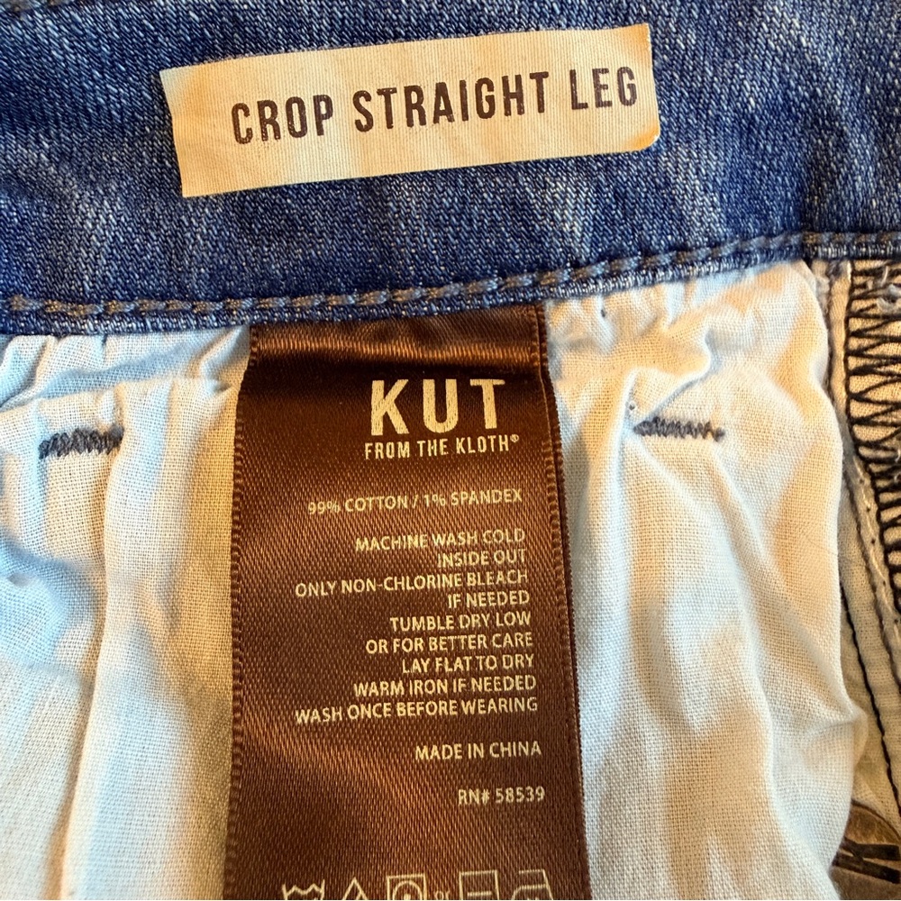 Kut from the Kloth | Light Blue Cropped Straight Leg Jeans - Picture 3 of 7
